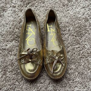 Enzo Angiolini Gold Admond Espadrille Boat Loafers;SZ 7.5;PreLoved Condition